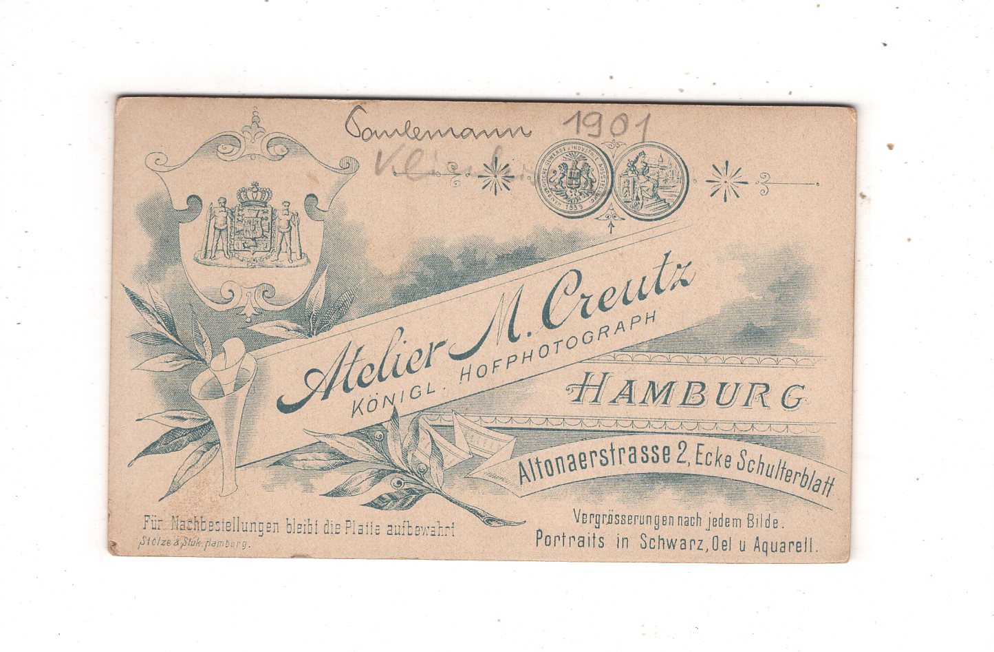 Fotografie Schönes Kinderbild / Baby - Hamburg um 1900