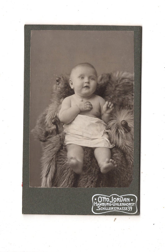 Fotografie Schönes Kinderbild / Baby - Hamburg-Uhlenhorst 1900er / CDV N1-10