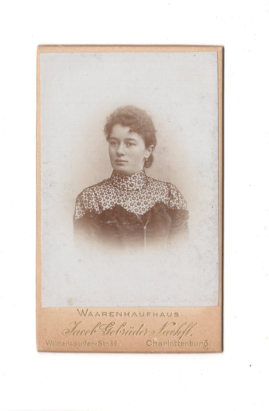 Fotografie Damenportrait - Charlottenburg 1890er / CDV C1-04