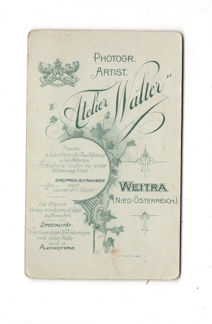 Fotografie Niedliches kleines Mädchen - Weitra 1900er / CDV M1-27