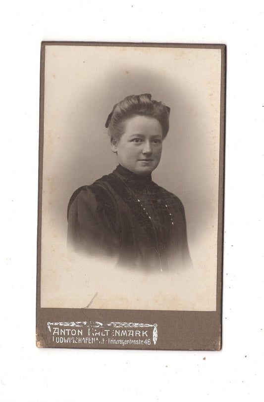 Fotografie Damenportrait - Ludwigshafen um 1900 / CDV N1-14