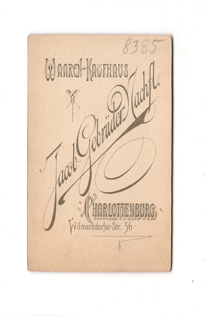 Fotografie Damenportrait - Charlottenburg 1890er / CDV C1-04