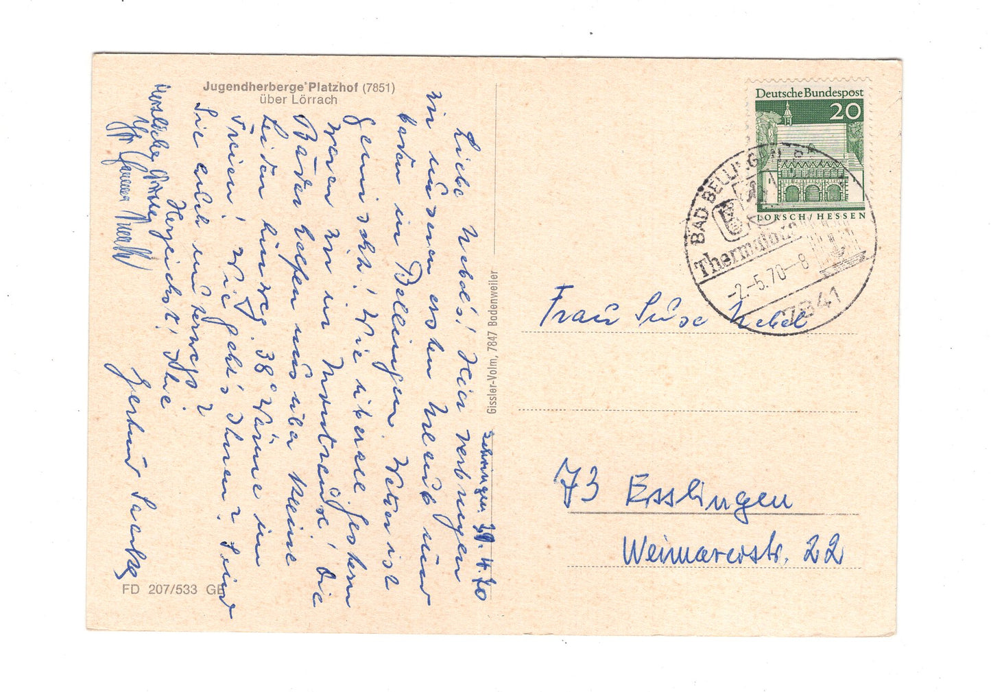 Ansichtskarte Badenweiler mit Umgebung / Südschwarzwald