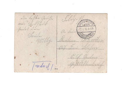 Ansichtskarte / Feldpost / Gruppenbild Soldaten - Lockstedter Lager 1916