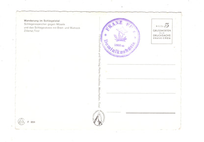 Ansichtskarte Schlegeistal / Zillertal / Tirol / Österreich / N1-65