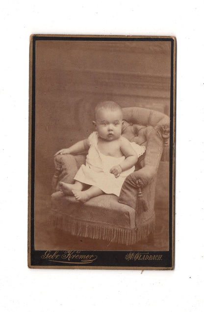 Fotografie Schönes Kinderbild / Baby - Mönchengladbach 1880er / CDV N1-10