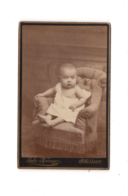 Fotografie Schönes Kinderbild / Baby - Mönchengladbach 1880er / CDV N1-10