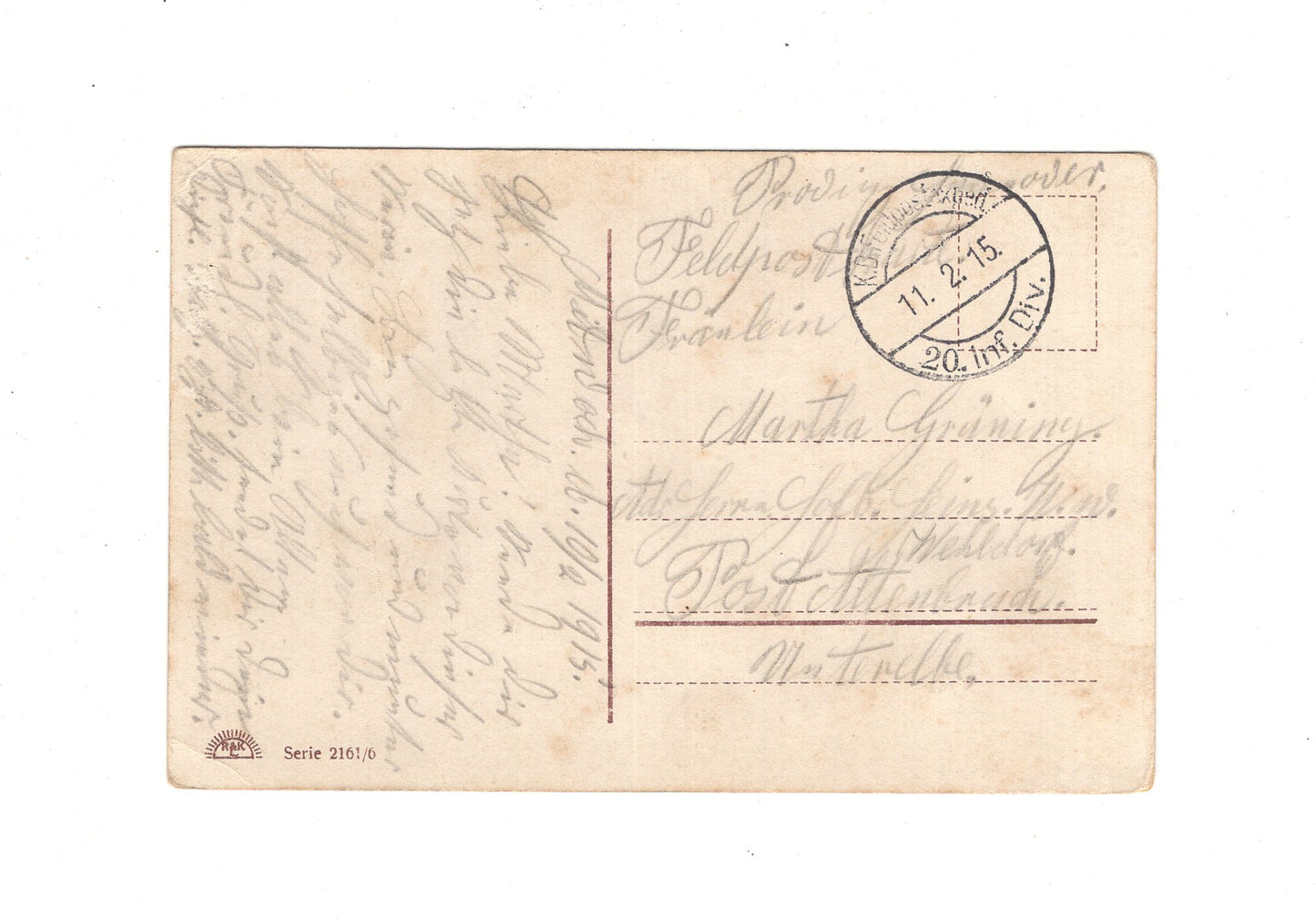 Ansichtskarte / Feldpost / Patriotische Karte - 1915