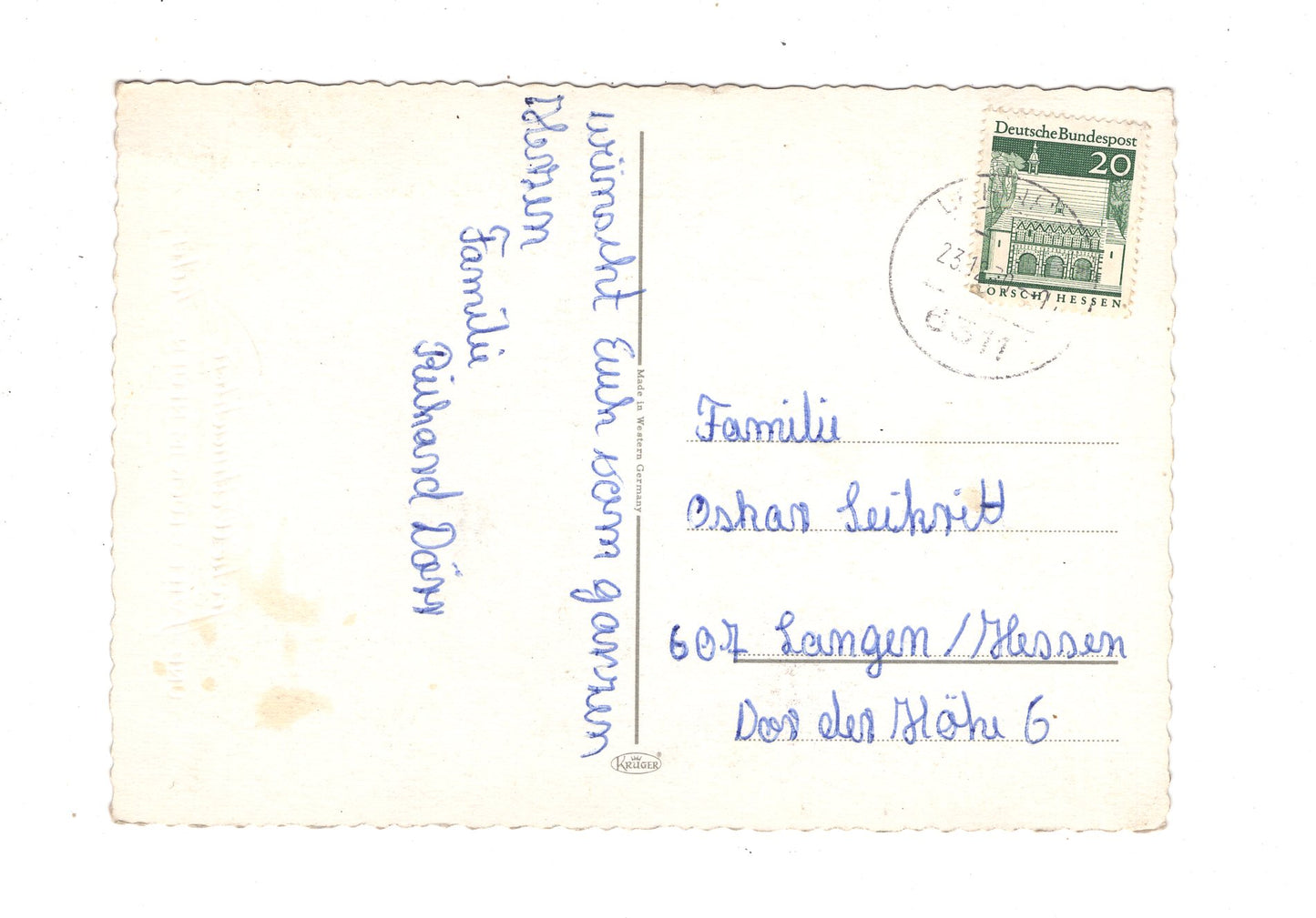 Ansichtskarte Feiertage / Frohe Weihnachten / K1-61