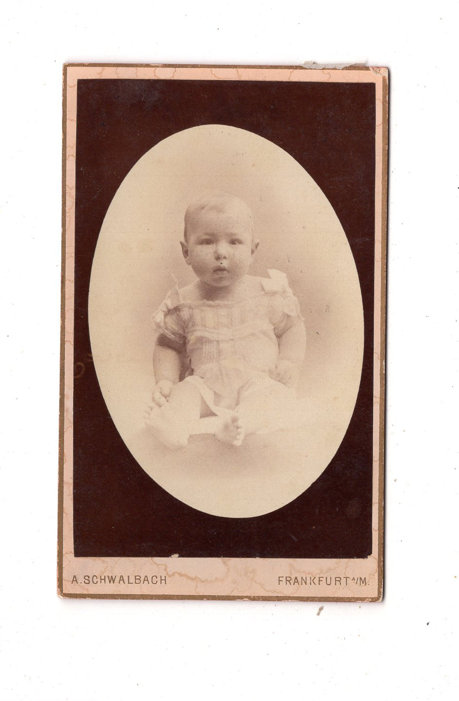 Fotografie Schönes Kinderbild / Baby - Frankfurt Main um 1880 / CDV N1-10