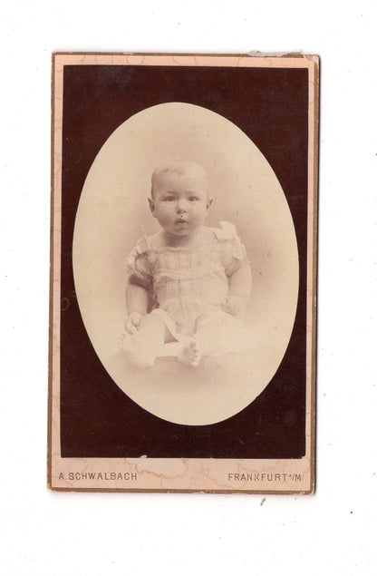 Fotografie Schönes Kinderbild / Baby - Frankfurt Main um 1880 / CDV N1-10