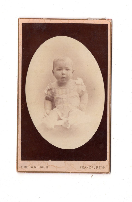 Fotografie Schönes Kinderbild / Baby - Frankfurt Main um 1880 / CDV N1-10