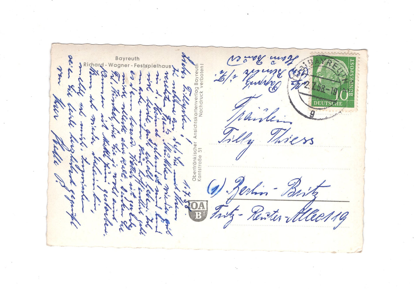 Ansichtskarte Bayreuth / Richard-Wagner-Festspielhaus