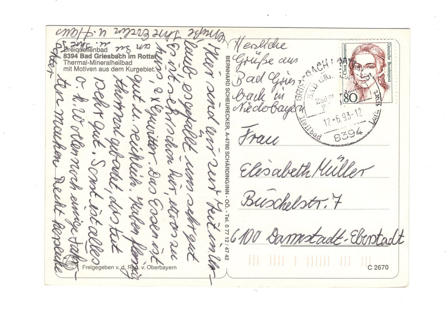 Ansichtskarte Bad Griesbach im Rottal