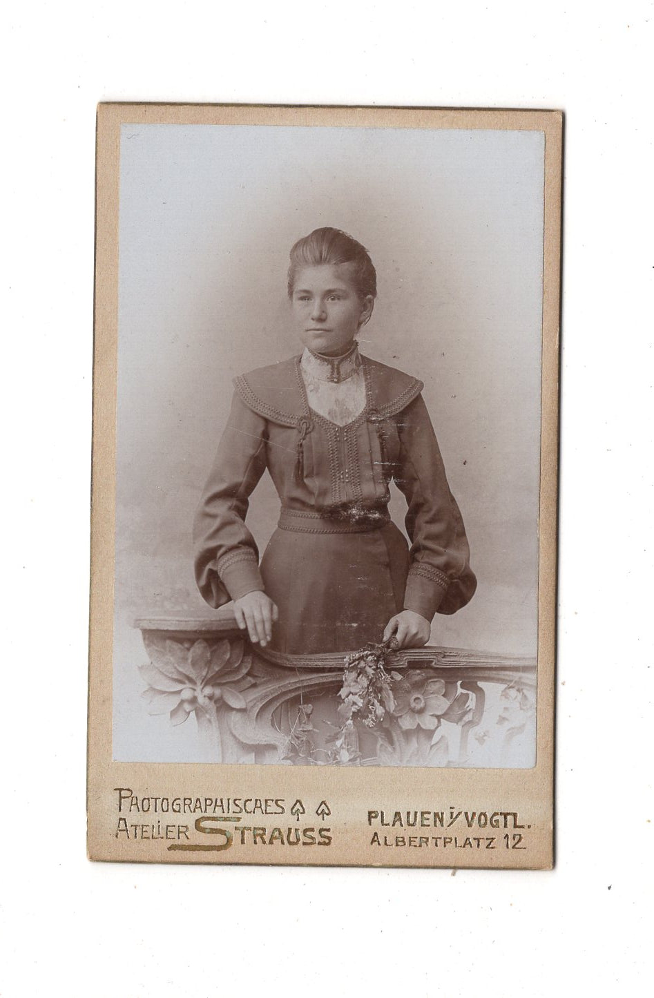 Fotografie Feines junges Mädchen - Plauen im Vogtland 1890er / CDV L1-25