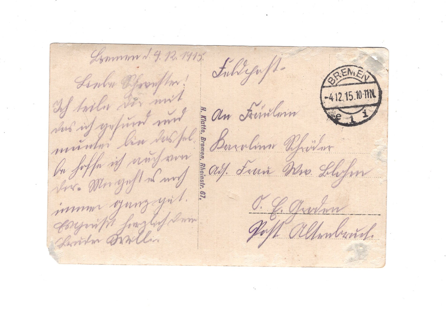 Ansichtskarte / Foto Gruppenbild Soldaten - Bremen 1915