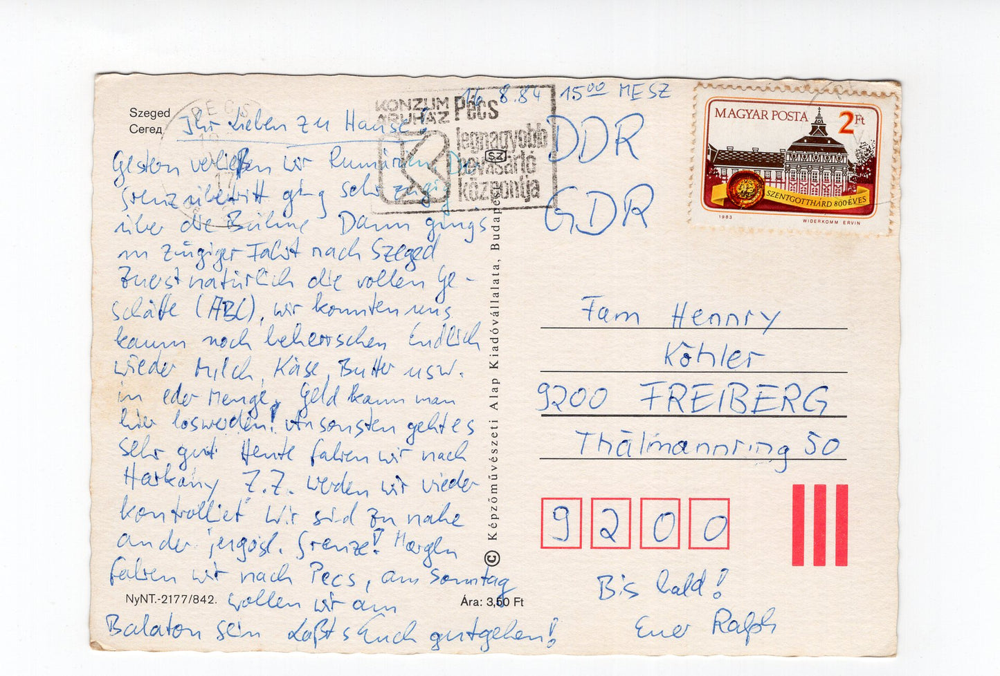 Ansichtskarte Szeged / Ungarn