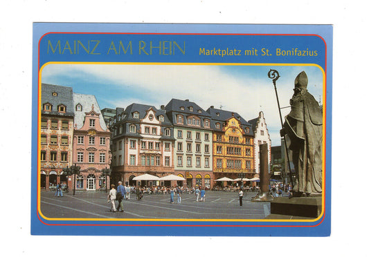 Ansichtskarte Mainz am Rhein / Marktplatz mit St. Bonifazius / M1-64