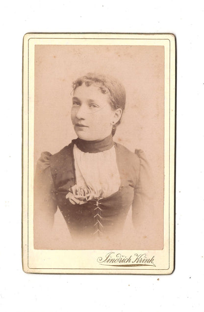 Fotografie Damenportrait - Chrudim 1880er / CDV N1-14