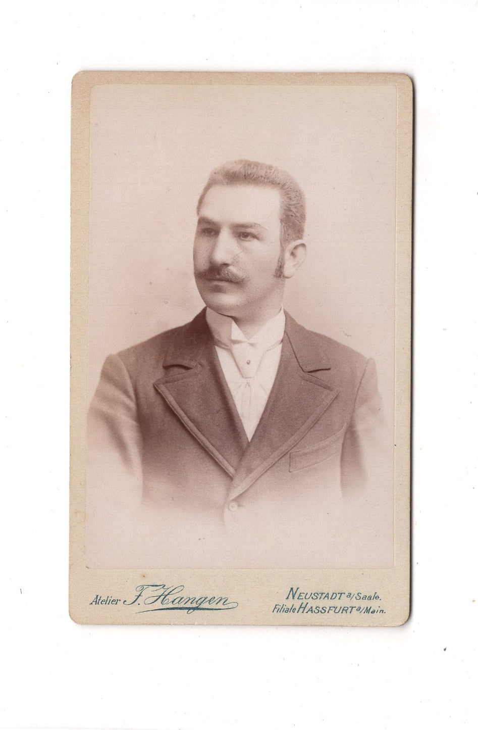 Fotografie Herrenportrait - Neustadt an der Saale / Haßfurt 1890er / CDV C1-22