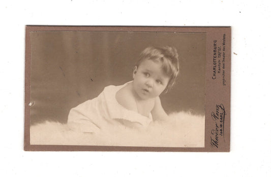 Fotografie Schönes Kinderbild / Baby - Charlottenburg um 1910 / CDV N1-10