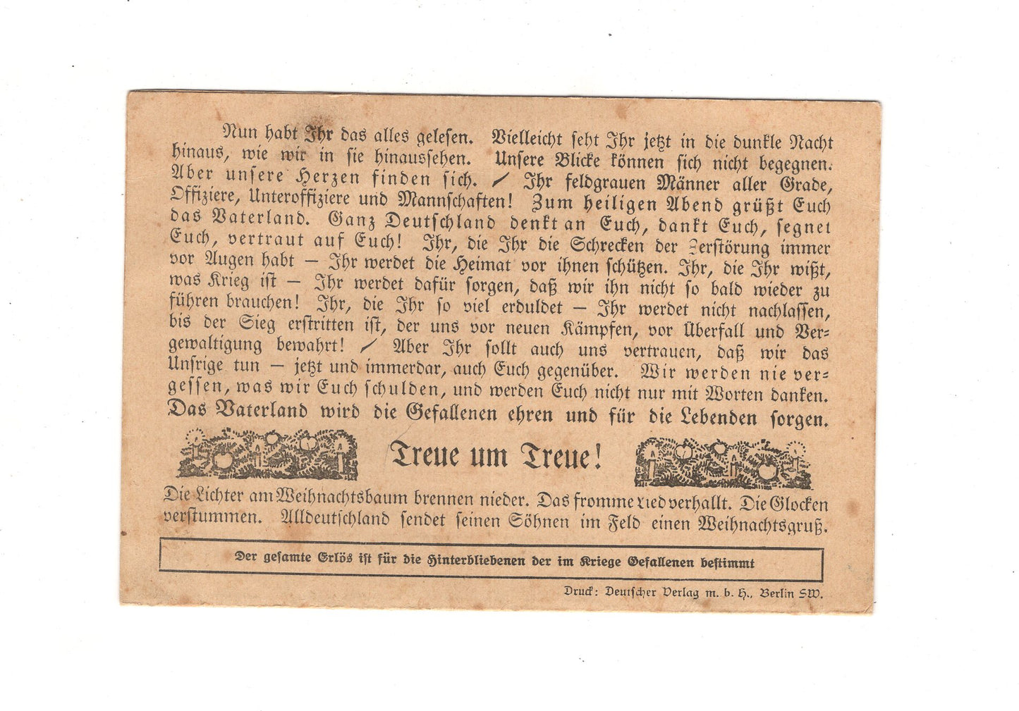 Ansichtskarte / Feldpost - 1915