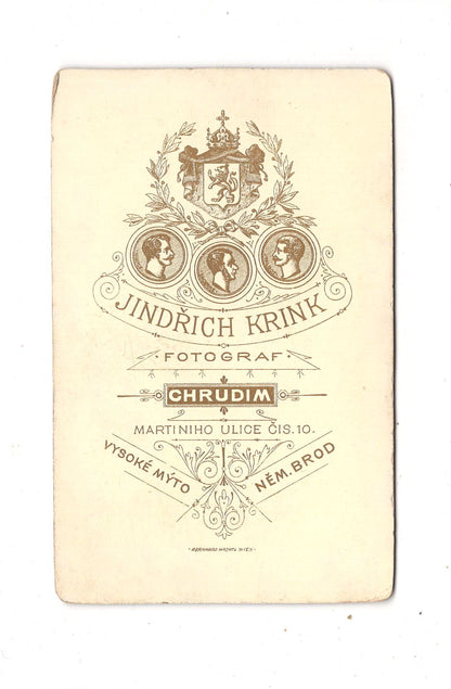Fotografie Damenportrait - Chrudim 1880er / CDV N1-14
