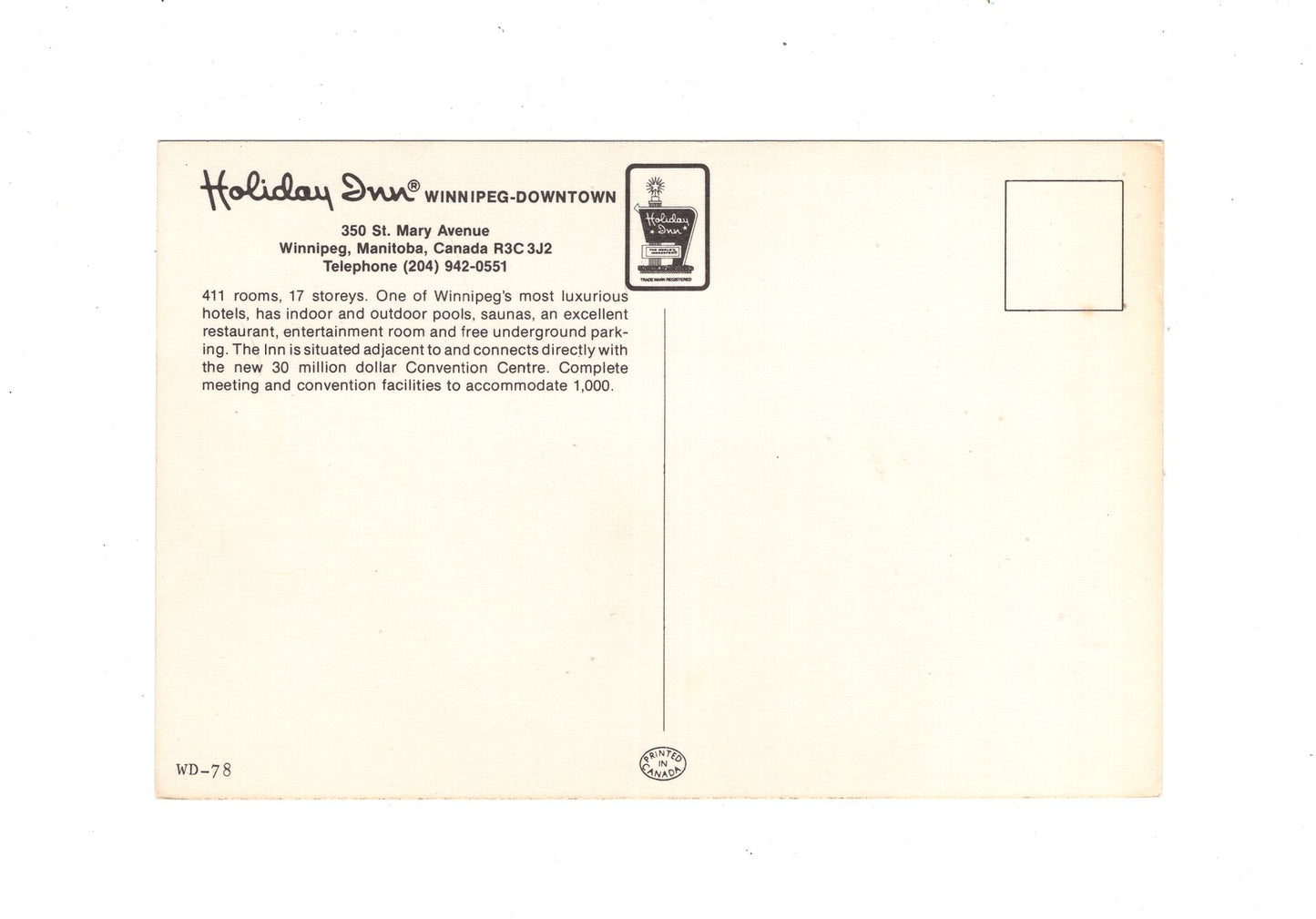 Ansichtskarte Holiday Inn / Winnipeg / Manitoba / Kanada