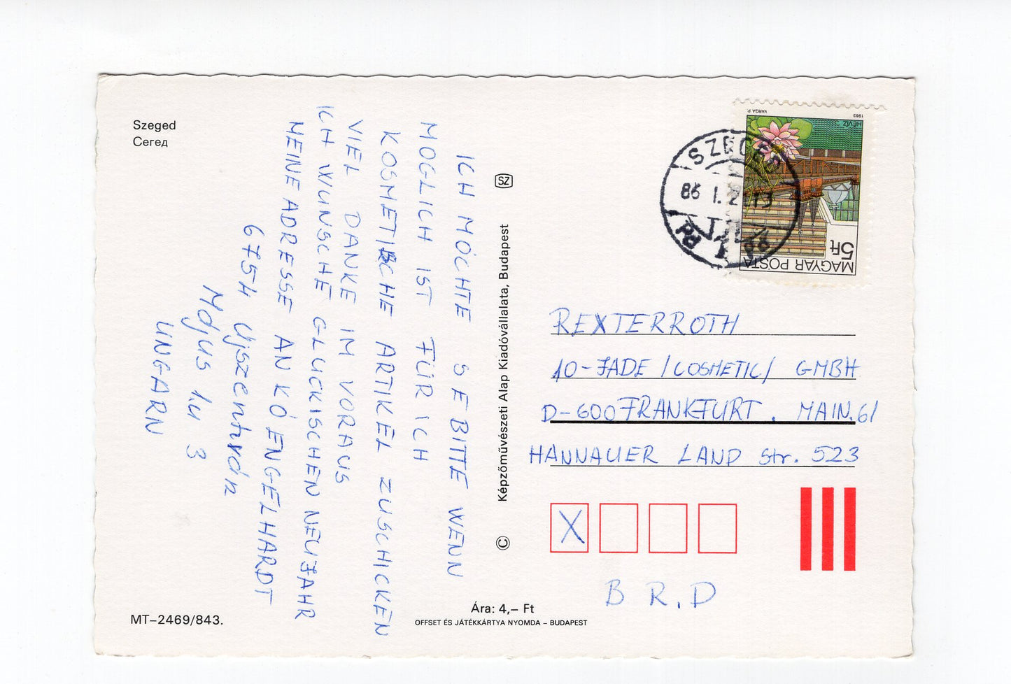 Ansichtskarte Szeged / Ungarn