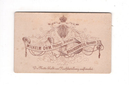 Fotografie Niedliches kleines Mädchen - Braunschweig um 1880 / CDV M1-27