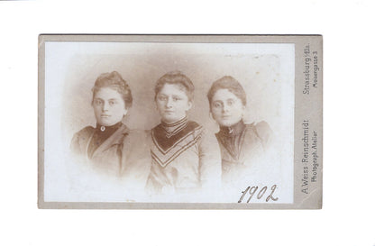 Fotografie Damenportrait - Straßburg im Elsass 1902