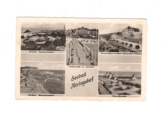 Ansichtskarte Seebad Heringsdorf / Seebrücke mit Strand +++ / L1-67