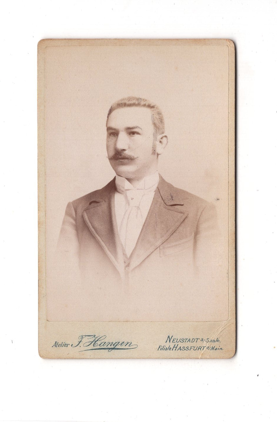 Fotografie Herrenportrait - Neustadt an der Saale / Haßfurt 1890er / CDV C1-22