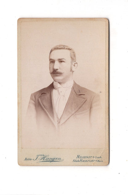 Fotografie Herrenportrait - Neustadt an der Saale / Haßfurt 1890er / CDV C1-22