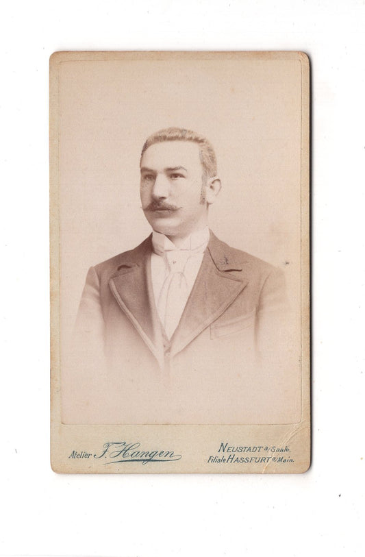 Fotografie Herrenportrait - Neustadt an der Saale / Haßfurt 1890er / CDV C1-22