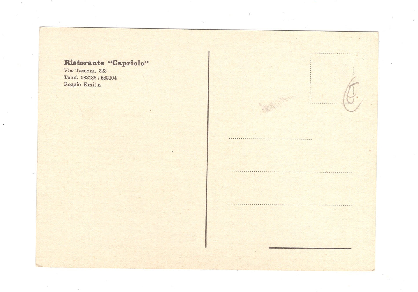 Ansichtskarte Ristorante Capriolo / Reggio Emilia / Italien