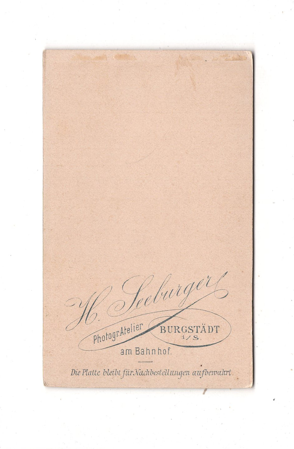 Fotografie Feine Dame - Burgstädt 1890er / CDV L1-25