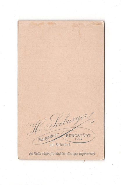 Fotografie Feine Dame - Burgstädt 1890er / CDV L1-25