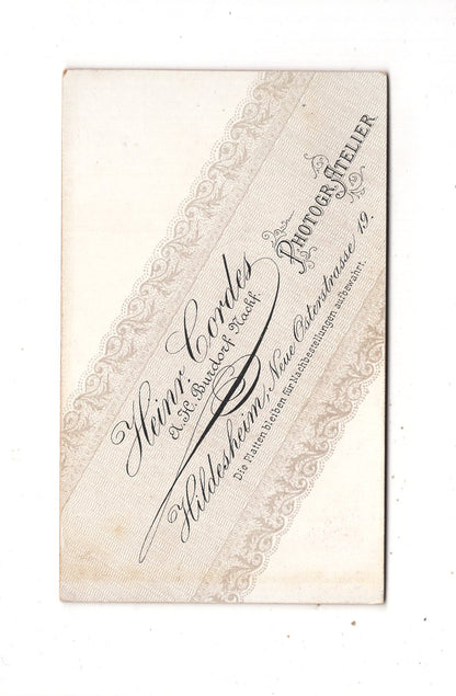 Fotografie Damenportrait - Hildesheim um 1890 / CDV N1-14