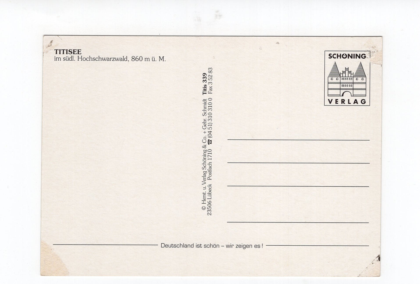 Ansichtskarte Titisee im Hochschwarzwald