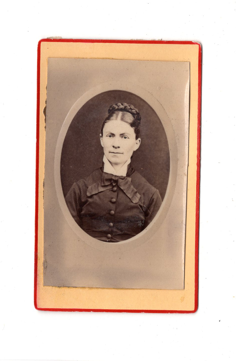 Fotografie Damenportrait - unbekannter Ort 1870er / CDV C1-04