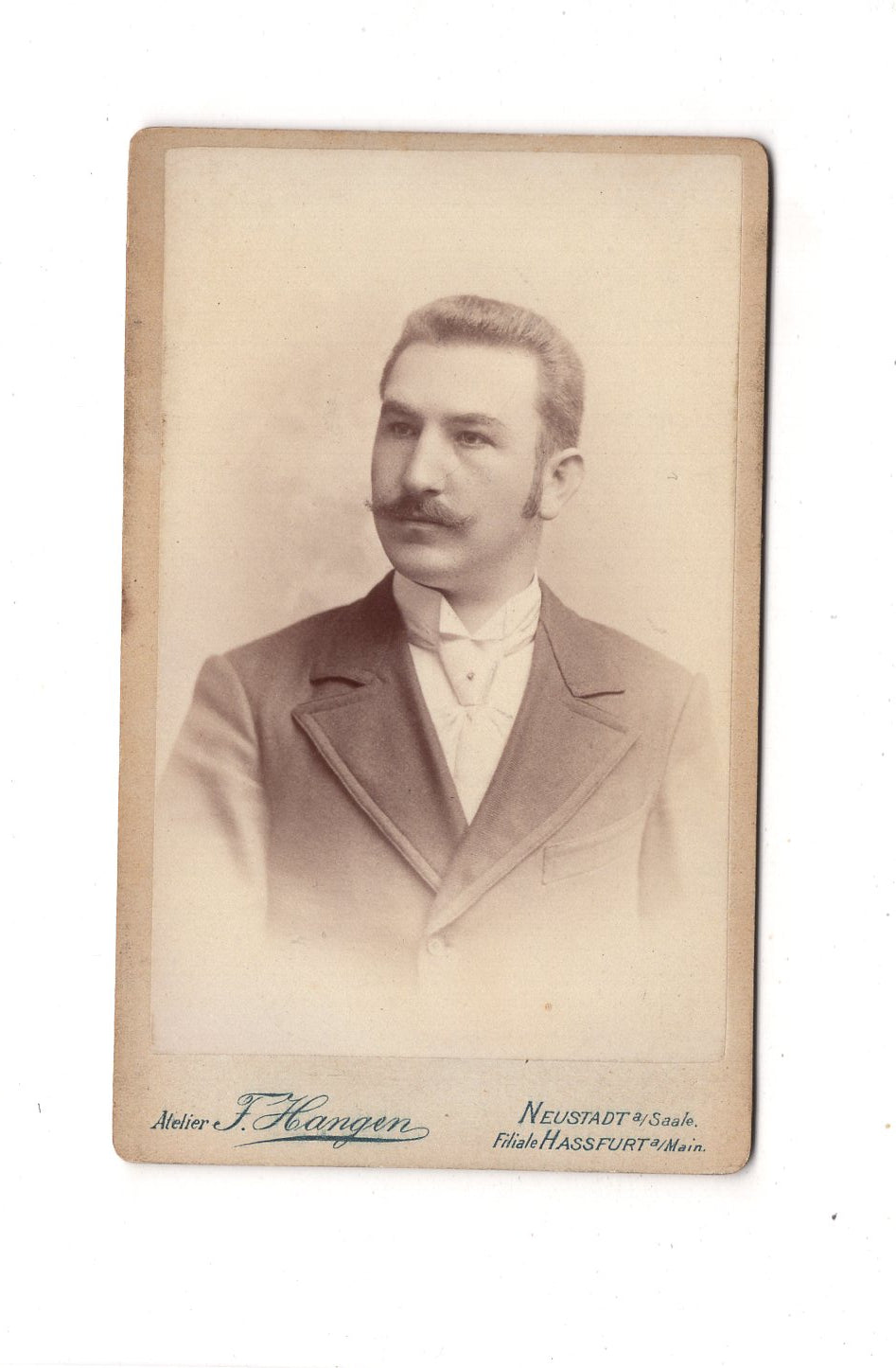 Fotografie Herrenportrait - Neustadt an der Saale / Haßfurt 1890er / CDV C1-22