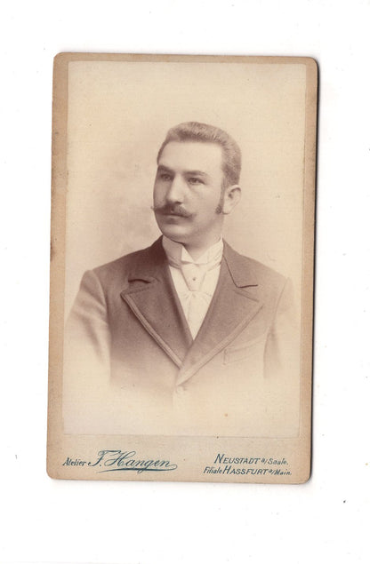 Fotografie Herrenportrait - Neustadt an der Saale / Haßfurt 1890er / CDV C1-22