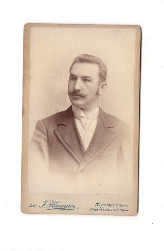 Fotografie Herrenportrait - Neustadt an der Saale / Haßfurt 1890er / CDV C1-22