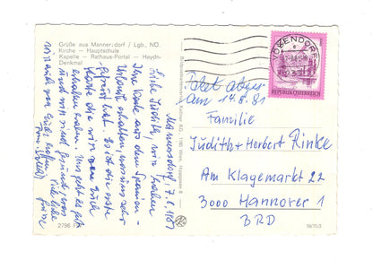 Ansichtskarte Mannersdorf / Niederösterreich / Österreich