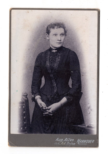 Fotografie Feine Dame - Hannover um 1900 / CAB W-25