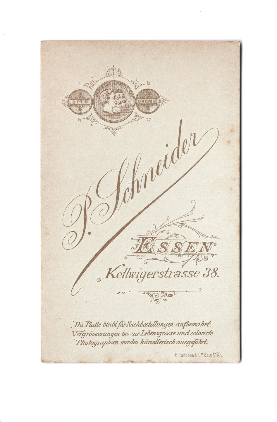 Fotografie Damenportrait - Essen um 1890