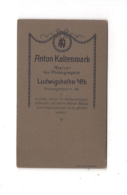 Fotografie Damenportrait - Ludwigshafen um 1900 / CDV N1-14