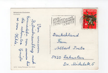 Ansichtskarte Stiftskirche Einsiedeln / Schweiz