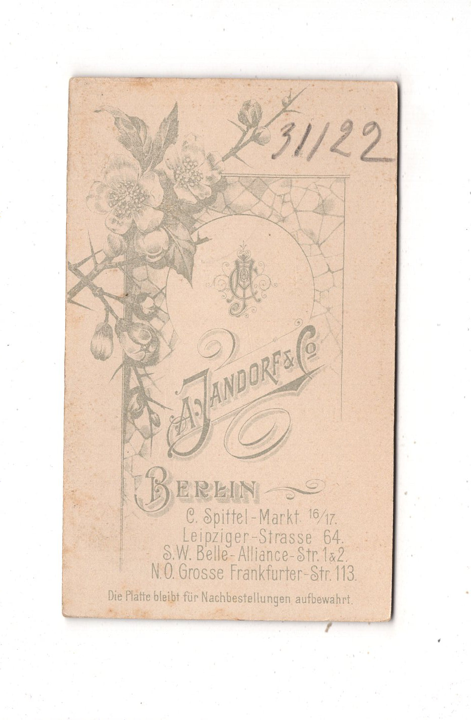Fotografie Schönes Kinderbild / Baby - Berlin 1890er / CDV N1-10